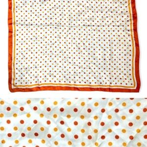 Vintage Orange Polka Dot Scarf